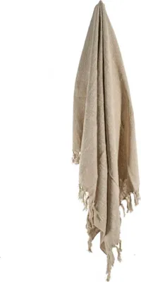 Produktbild von Unyqoos® Cosy Plaid aus Baumwolle – 150 x 200 cm, Beige