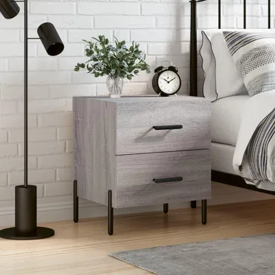 Image de vidaXL Table de nuit Gris Sonoma 40x35x47,5 cm Bois composite