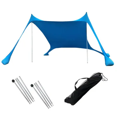 Produktbild von Strandzelt Sonnenschutz, UV-Schutz Strandmuschel für Strand Camping, 200x160x150cm, Blau