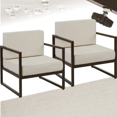 Produktbild von tectake® Garten-Loungesessel Comosa Dicke des Sitzpolsters 14 cm 74 x 78 x 85 cm