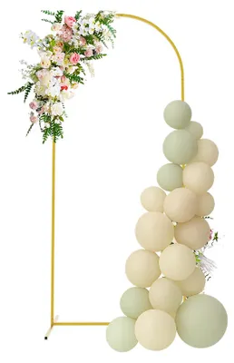 Produktbild von Hochzeitsbogen, Gestell, rechteckiger Ständer 180x80 cm in Goldfarbe