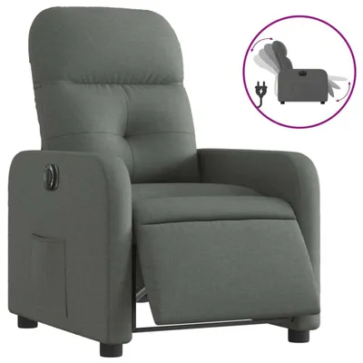Produktbild von vidaXL Relaxsessel Elektrisch Dunkelgrau Stoff