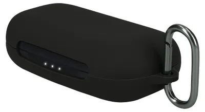 Produktbild von kwmobile Schutzhülle für Anker AeroFit 2 Pro Hülle - TPU Silikon Case für Kopfhörer Ladecase - stoßfestes Cover mit Karabiner - Schwarz