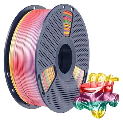 Immagine prodotto di Filamento Sunlu PLA+ Silk Rainbow, 1,75 mm, 1 kg - Colore: Silk Rainbow 01