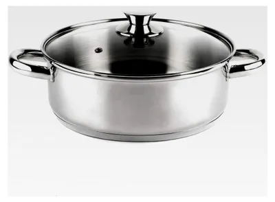 Produktbild von Kochtopf 18 cm Durchmesser, Edelstahl 18/10, für Induktion
