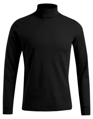Produktbild von Promodoro - T-Shirt Rollkragen für Herren Langärmlig LT2662 (3XL) (Schwarz)