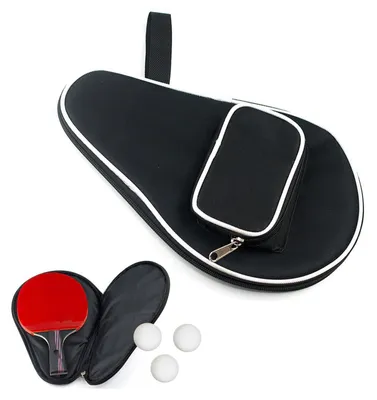 Immagine prodotto di Borsa per racchette da ping pong, adatta per 2 racchette e 3 palline, colore nero