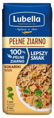 Zdjęcie produktu dla Lubella Pełne Ziarno Makaron Kokardki 400 G