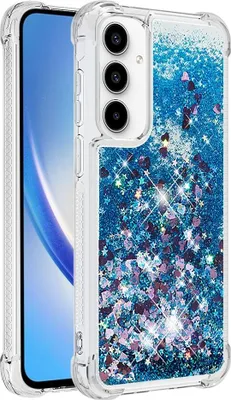 Produktbild von Samsung Galaxy A55 Hülle - Coverup Liquid Glitzer Back Cover - Blau