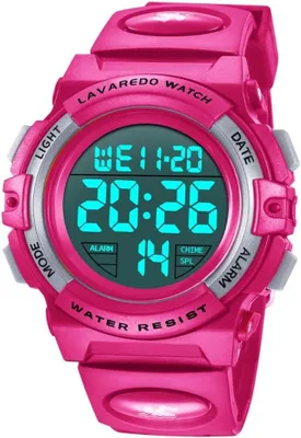 Produktbild von Armbanduhr Digital Uhren für Kinder 50M Wasserdicht Sports Outdoor Digitaluhr Kinder Silikon Wecker/Stoppuhr/LED-Licht/Stoßfest/Datum,Elektronische