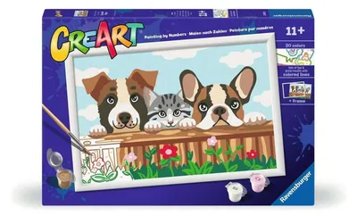 Produktbild von Ravensburger CreArt Malen nach Zahlen – Katzen und Hunde