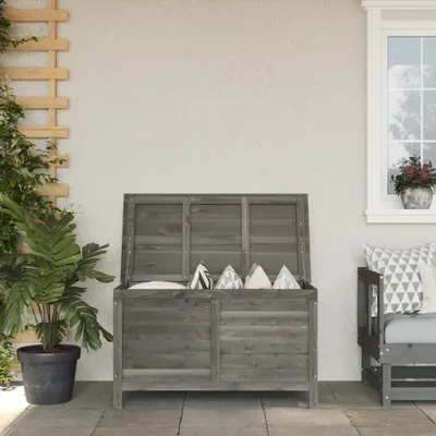 Produktbild von Möbel Gartentruhe Anthrazit 99x49,5x58,5 cm Massivholz Tanne - Gartenboxen 364754