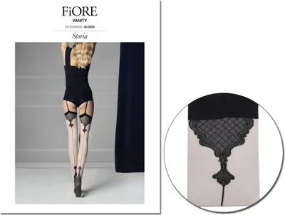 Imagen del producto de Fiore Vanity, medias de nylon de 40 denier con costura, 3 pares