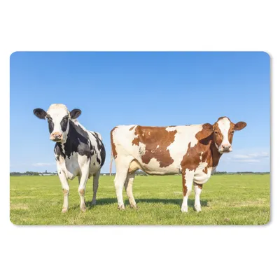 Produktbild von MuchoWow® Schreibtischunterlage Kühe - Bauernhof - Gras - Natur - Tiere 60x40 cm - XXL Mauspad - Großes Mauspad