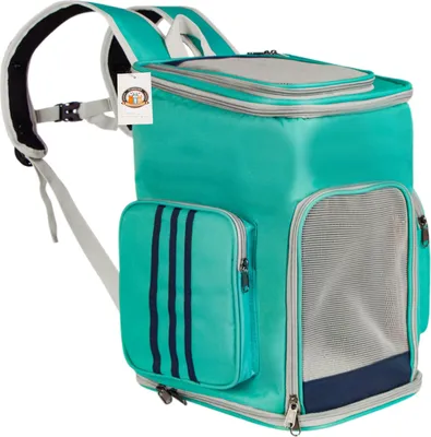 Immagine prodotto di zaino trasportino per gatto e cane, Furrever Friends Catbox Turquoise, tasche laterali, apertura superiore, colore turchese
