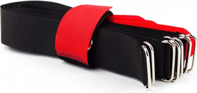 Produktbild von 10 x Klettkabelbinder 40 cm rot - Klett / Flausch auf UNTERSCHIEDLICHEN SEITEN! - DS Metallöse Goodymax®
