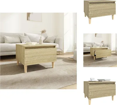 Image de vidaXL Table d'appoint chêne Sonoma 50x46x35 cm Bois composite - Tables d'appoint