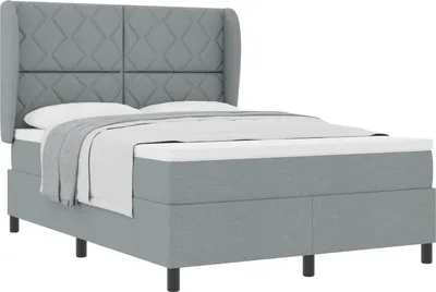 Obrázok produktu pre vidaXL Skriňová posteľ s čelom svetlosivá 160 x 200 cm látka