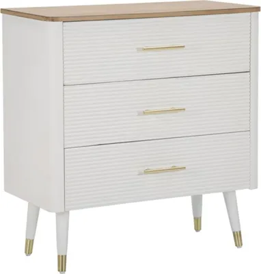 Produktbild von Kommode Matera 78 x 80 x 37 cm Esche Pinie MDF Weiß Natur