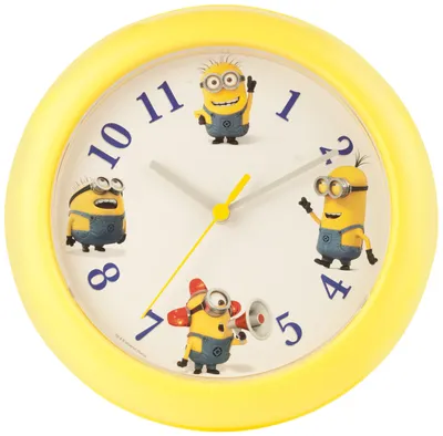 Wandklok 25 cm rund Kunststoff mehrfarbig mechanisch