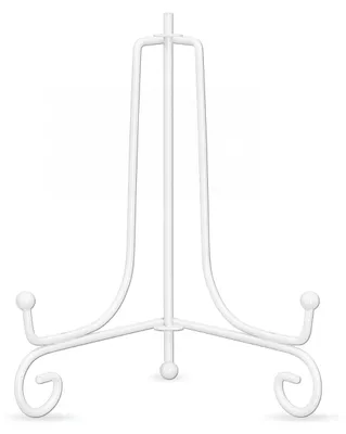 Metall-Tellerständer, 2 Stück, 14,5 cm, weiß, klappbar