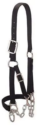 Schwerer Nylon-Kuhhalfter, verstellbar, schwarz, für Rinder