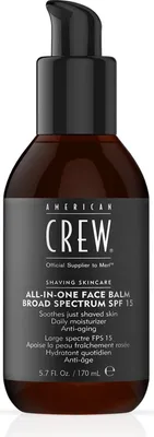 Obrázok produktu pre American Crew Shaving Skincare All-In-One Face Balm Broad Spectrum SPF15 upokojujúci balzam po holení pre mužov 170 ml