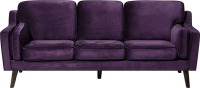 Produktbild von BELIANI Sofa Violett Samtstoff 3-Sitzer Retro Minimalistisch Wohnzimmer