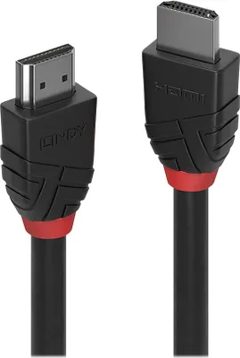Produktbild von LINDY HDMI High Speed Kabel Black Line 0.5m