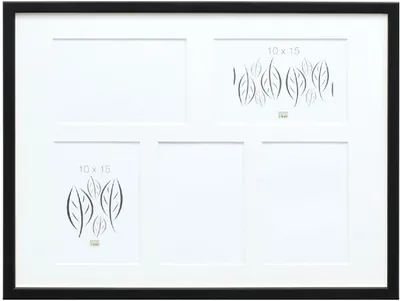 Produktbild von Deknudt S41JL2 Galerierahmen Schwarz 5 Bilder 10x15cm Holz