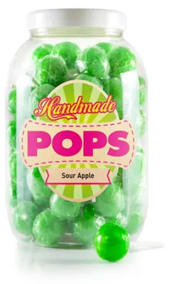 Productafbeelding van Felko Sour Apple Lollies - 70 stuks