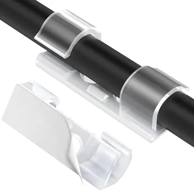 Productafbeelding van Kabelclips - Zelfklevend - Transparant - Set van 70