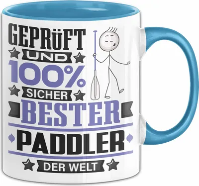 Produktbild von Paddler Geschenk Lustiger Spruch für Paddler Geschenkidee Bester Paddler Der Welt (Blau)