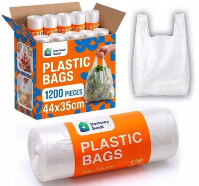 Produktbild von Plastiktüten 44 × 35 Cm, 10 Rollen, 1200 Stück, Einwegtüten