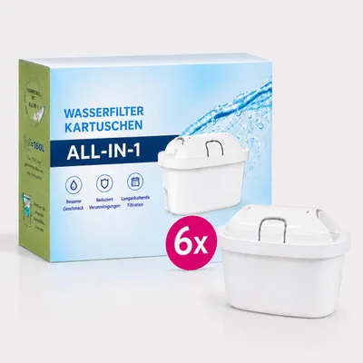 Image de Lot de 6 filtres à eau, compatibles avec les filtres Brita® Maxtra+®, Maxtra Pro® All-in-1 et Brita® Marella® (6)