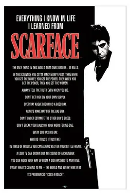 Image de SCARFACE - Everything I Know - 61x91,5cm - Affiche Poster