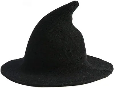 Obrázek produktu pro Skládací pletená čepice pro ženy, kostým na Halloween a Vánoce, černá