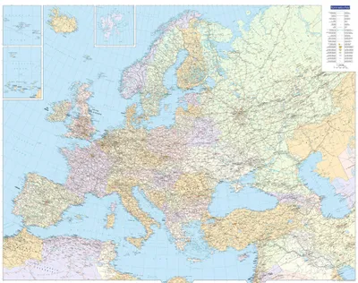 Produktbild von Kümmerly+Frey Europakarte politisch Poster 1:4,5 Mio.