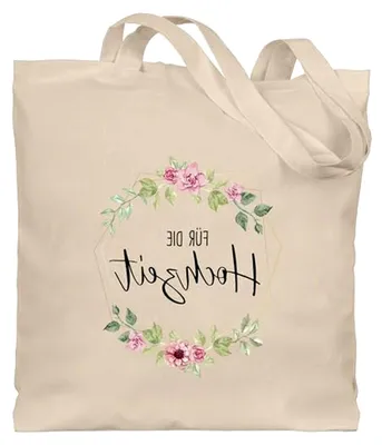 Produktbild von Baumwolltasche - - Taschen - Für die Hochzeit Hochzeiten Hochzeitsartikel