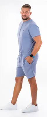 Produktbild von Herren Trainingsanzug kurz Himmelblau