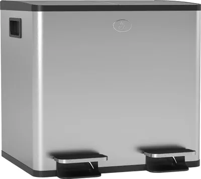 Obrázek produktu pro Kuchyňský odpadkový koš, nerezová ocel, moderní design, stříbrný, 3 x 10 l