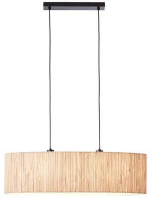 Produktbild von Pendelleuchte 2-flammig HxBxT 120x78x22 cm schwarz/natur