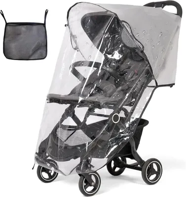 Produktbild von Regenschutz Kinderwagen, universell, Kunststoff, wasserdicht, mit Netztasche