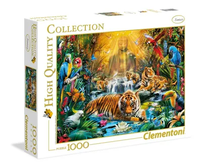 Produktbild von Clementoni 39380 Geheimnisvolle Tiger 1000 Teile Puzzle High Quality Collection