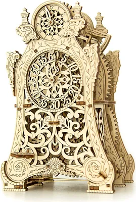 A wooden grandfather clock model.