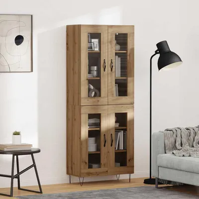 Obrázek produktu pro vidaXL Vysoká skříňka Artisan – dub 69,5 x 34 x 90 cm Dřevotřísková deska