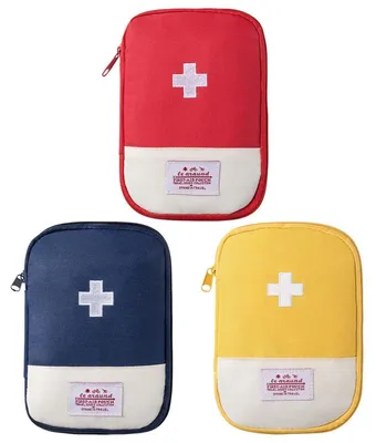 Produktbild von Erste Hilfe Tasche Leer 3 Stück Wasserdicht Reiseapotheke Outdoor Medizin Aufbewahrungstasche Oxford Stoff