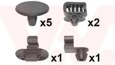 Produktbild von VAN WEZEL Montagesatz Motorhaube 0925797 Vorne für CITROËN C3 I Schrägheck (FC, FN)