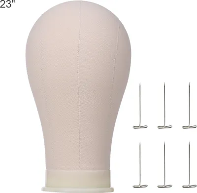 Obrázek produktu pro 23" Cork Canvas Block Head Mannequin Perš¹cke Display Styling Head Mannequin Canvas Head
