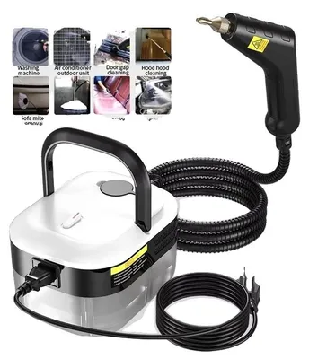 Image de Nettoyeur vapeur, haute température, nettoyage polyvalent, noir et blanc